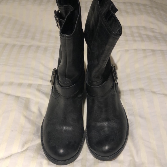 TESORI BLACK LEATHER BOOTS - Picture 2 of 3